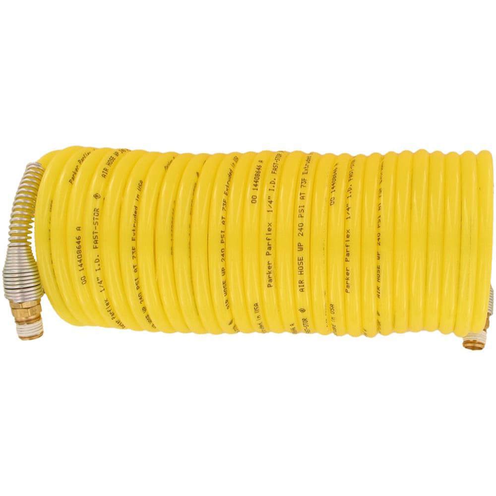 Air & Multi-Purpose Hose; Hose Type: Jackhammer Hose; Multipurpose Air Hose; Sledgehammer Hose ; Length Ft. (Feet): 25 ; Type: Coiled Hose ; Color: Yellow ; Material: Nylon ; Inside Diameter (Inch): 1/4