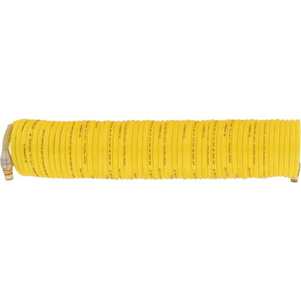 Air & Multi-Purpose Hose; Hose Type: Jackhammer Hose; Multipurpose Air Hose; Sledgehammer Hose ; Length Ft. (Feet): 50 ; Type: Coiled Hose ; Color: Yellow ; Material: Nylon ; Inside Diameter (Inch): 1/4