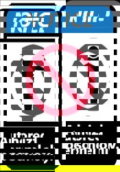 Security & Admittance Sign: Rectangle, 