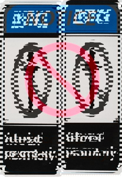 Security & Admittance Sign: Rectangle, 