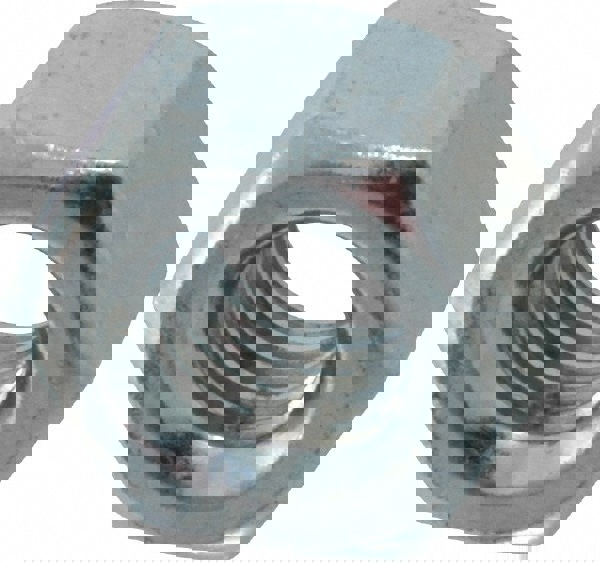 Heavy Hex Nut: 9/16-12, Grade 2 Steel, Zinc Finish