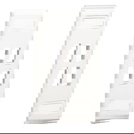 4PORT WHT NK SINGLE GANG FLUSH DIRECT SH