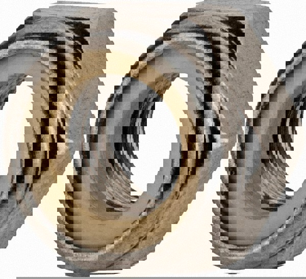 Hex Lock Nut: Insert, Nylon Insert, M12x1.75, Class 18-8/A2 Stainless Steel, Bright/Uncoated