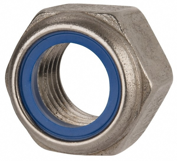 Hex Lock Nut: Nylon Insert, Nylon Insert, Grade 316 & A4 Stainless Steel, Uncoated