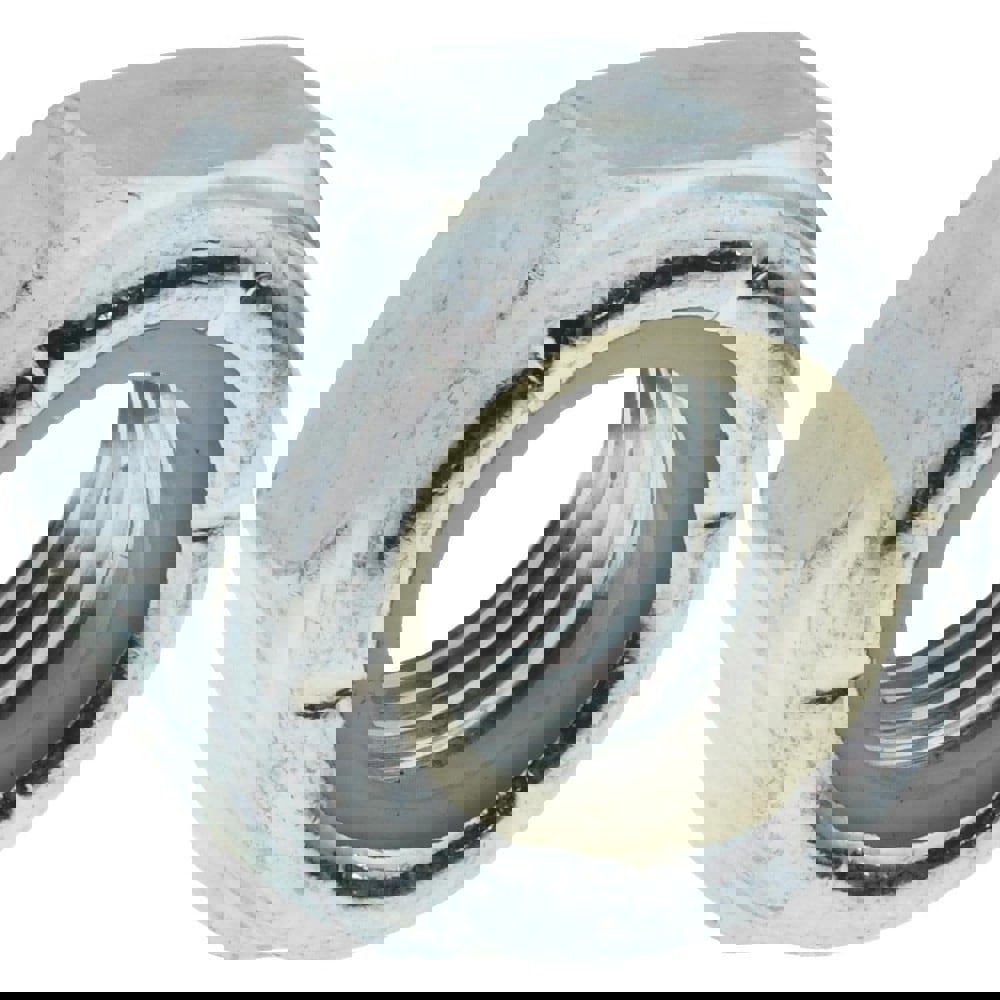 Hex Lock Nut: Insert, Nylon Insert, 1/2-13, Grade 2 Steel, Zinc-Plated