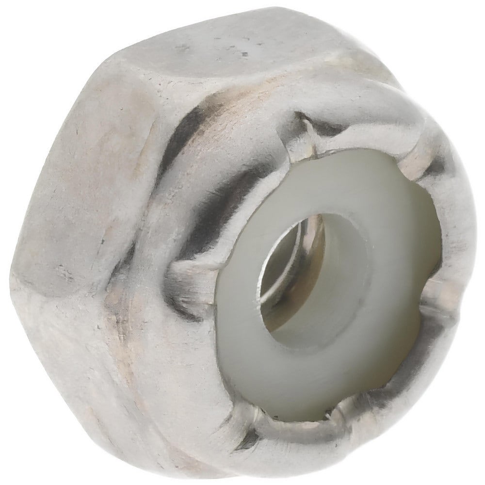 Hex Lock Nut: Insert, Nylon Insert, Grade 18-8 Stainless Steel