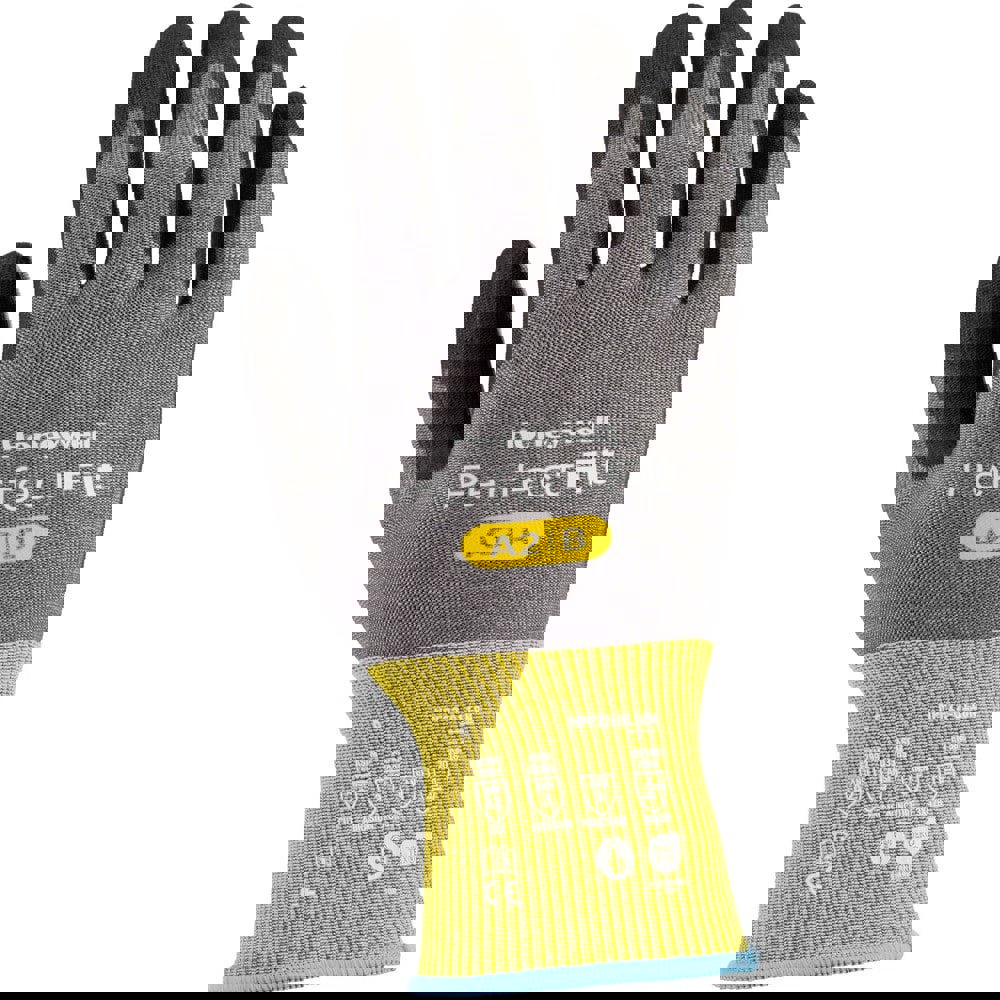 Cut & Puncture Resistant Gloves; Style: Coated; Knit; Mechanic's ; Coating Material: Polyurathane ; Coating Coverage: Palm & Fingertips ; Glove Type: Cut, Puncture & Abrasion-Resistant ; ANSI/ISEA Cut Resistance Level: A2