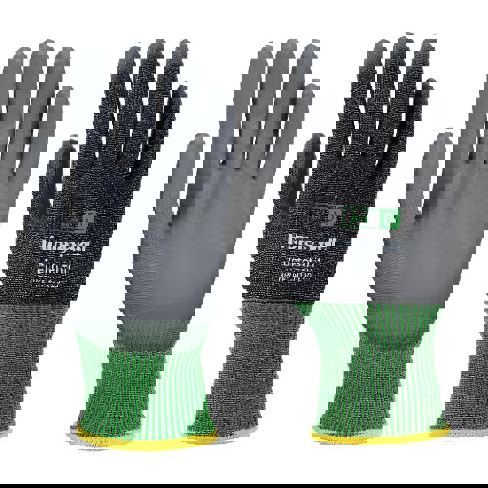 Cut & Puncture Resistant Gloves; Style: Knit ; Coating Material: Polyurethane ; Coating Coverage: Palm & Fingertips ; Glove Type: Cut, Puncture & Abrasion-Resistant ; ANSI/ISEA Cut Resistance Level: A4 ; Primary Material: HPPE