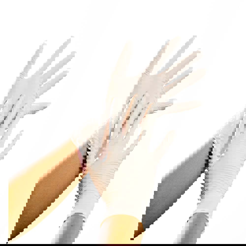 Disposable Gloves: Large, 5 mil Thick, Nitrile, Cleanroom Grade