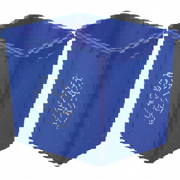 16 Gal Rectangle Blue Recycling Container