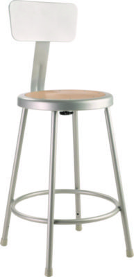 STOOL,24IN BACK GY,WDG