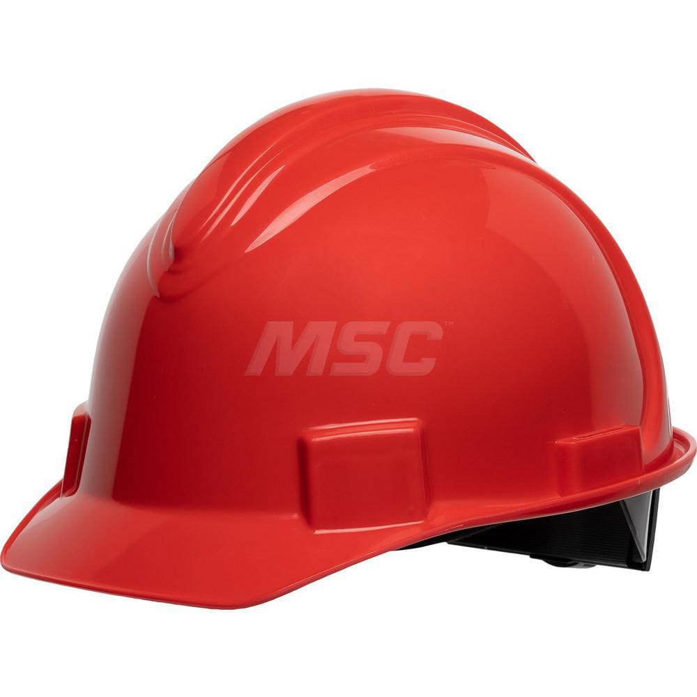 Hard Hat: Impact Resistant, Short Brim, Class E, 4-Point Suspension