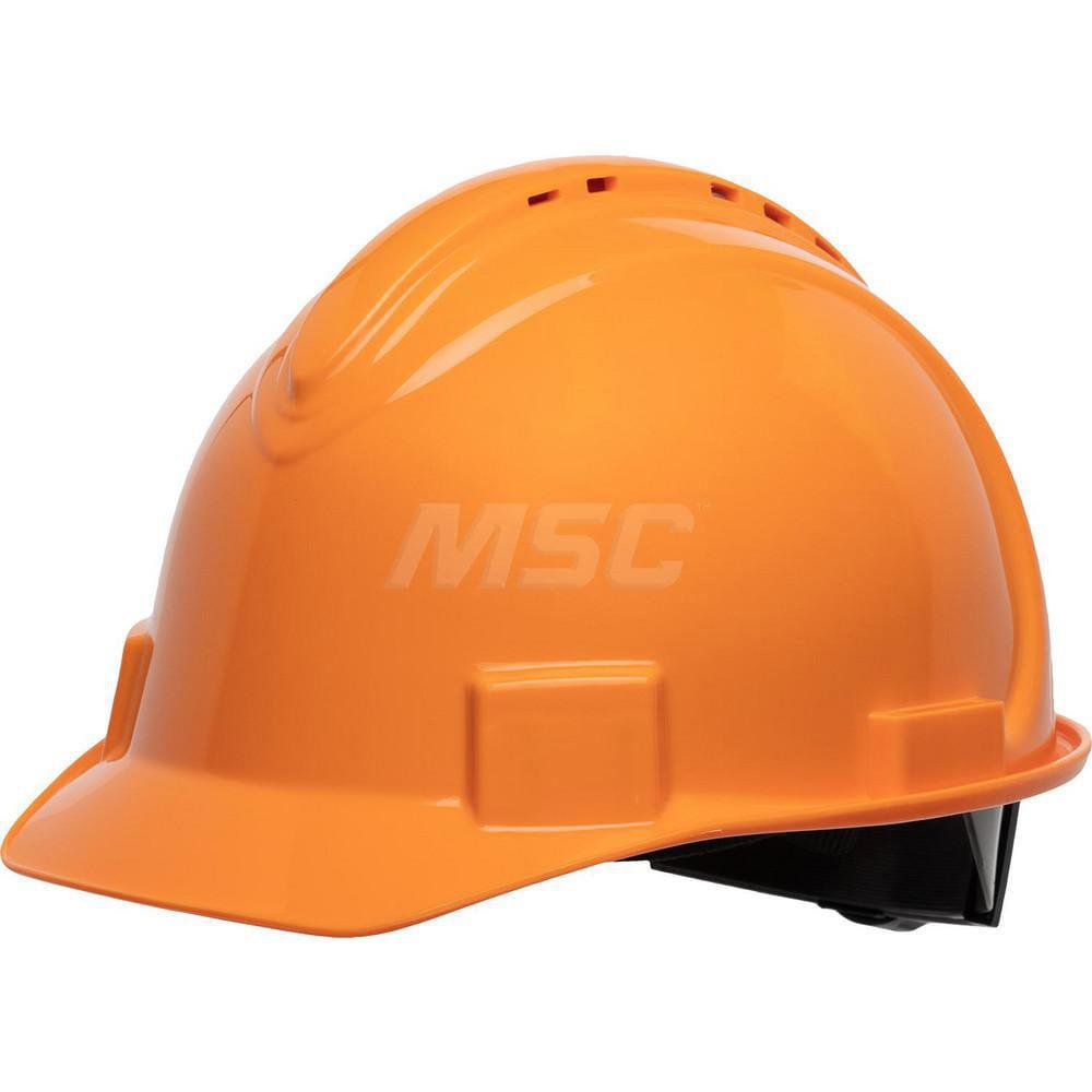 Hard Hat: Impact Resistant, Short Brim, Class C, 4-Point Suspension