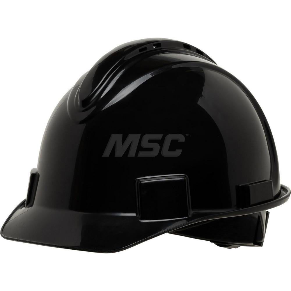 Hard Hat: Impact Resistant, Short Brim, Class C, 4-Point Suspension