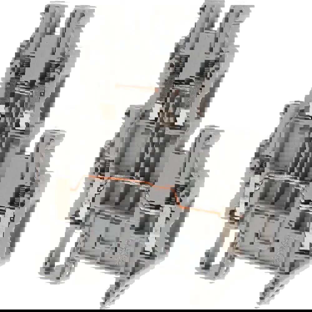 2 Poles, 500 Volt, 28 Amp, -40 to 266&deg;F, DIN Rail Mount, Polyamide Passthrough Terminal Block
