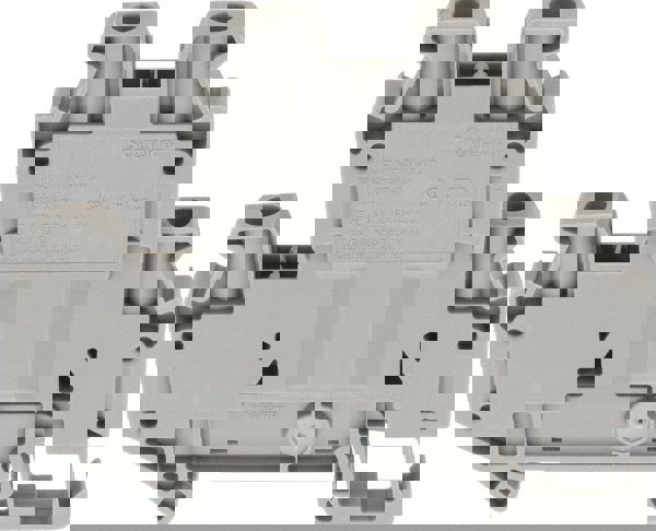 2 Poles, 800 Volt, 36 Amp, -40 to 266&deg;F, DIN Rail Mount, Polyamide Passthrough Terminal Block