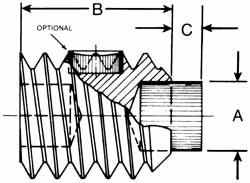 Set Screw: M10 x 25 mm, Soft Tip Point, Alloy Steel, Grade 8