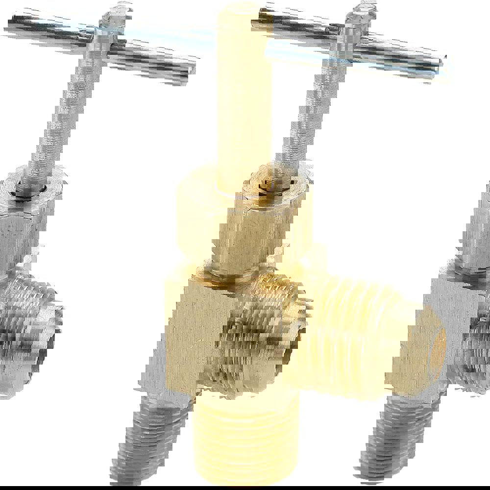 Needle Valve: Angled, 1/4 x 1/8