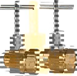 Needle Valve: Straight, 1/4 x 1/8