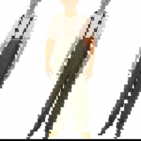 Rain Bib Overalls: Size Medium, Polyvinylchloride