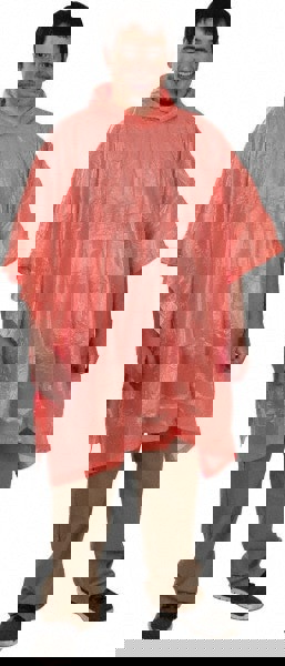 Rain Poncho: Orange, Polyvinylchloride, Size Universal