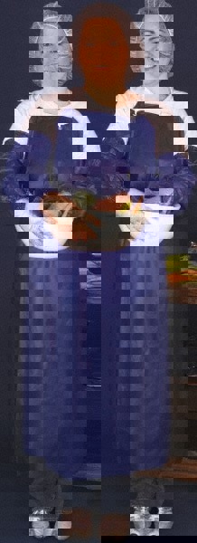 Disposable Bib Apron: One Size, Blue