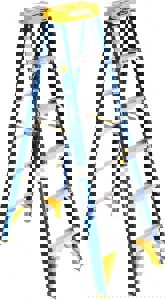 6 Step Fiberglass Foldable Step Ladder: Type IAA 375 lb Capacity 6' Height