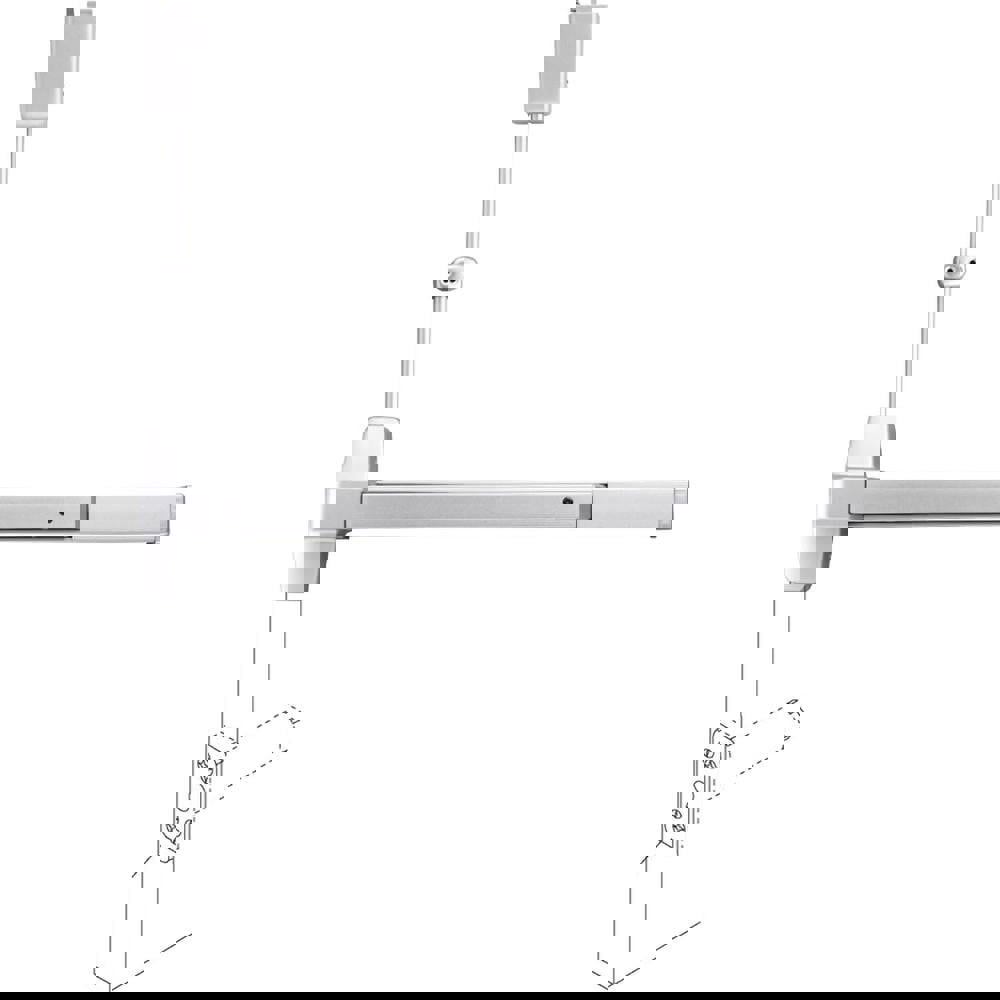 Vertical Bars; Type: Surface Vertical Rod Exit Device ; Rating: Non Rated ; Hand: Non-Handed ; Minimum Door Width: 24 (Inch); Maximum Door Width: 36.000 (Inch); Grade: 1