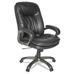 Executive Swivel/tilt Bonded Leather High-Back Chair, Supports Up To 250 Lb, 18.50