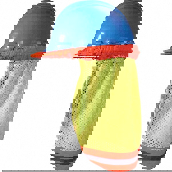 Hard Hat Neck Shade: Polyester, Yellow, Use with Regular & Full Brim Hard Hat