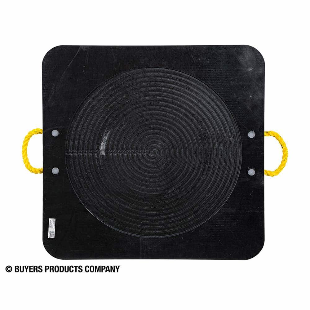 Buyers Products Ultra High Density 2 Inch Thick Poly Outrigger Pad with Recessed Radius protects concrete and other surfaces from the impact of heavy equipment. They are ideal for concrete pumpers and other heavy equipment. The recessed design and texture
