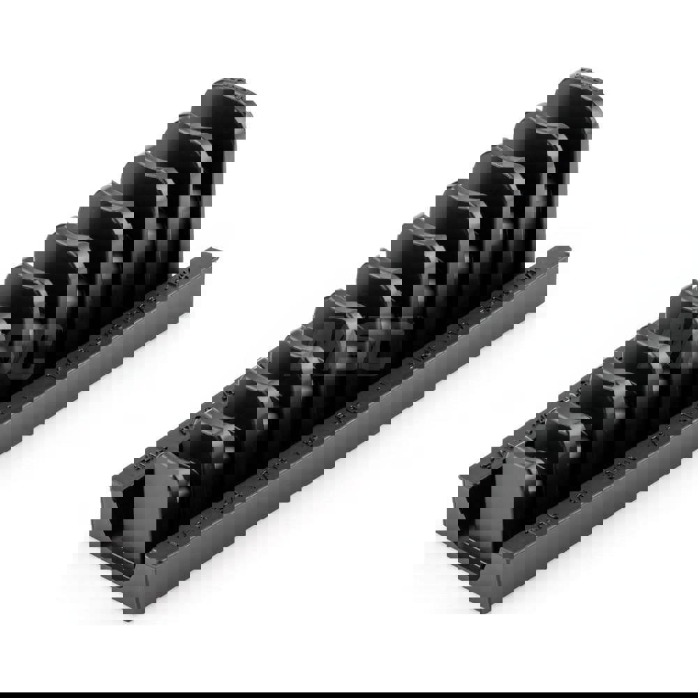 10-Tool 1/2 Inch Drive Crowfoot Wrench Organizer Rack, Black (11/16 - 1-1/4 in.)