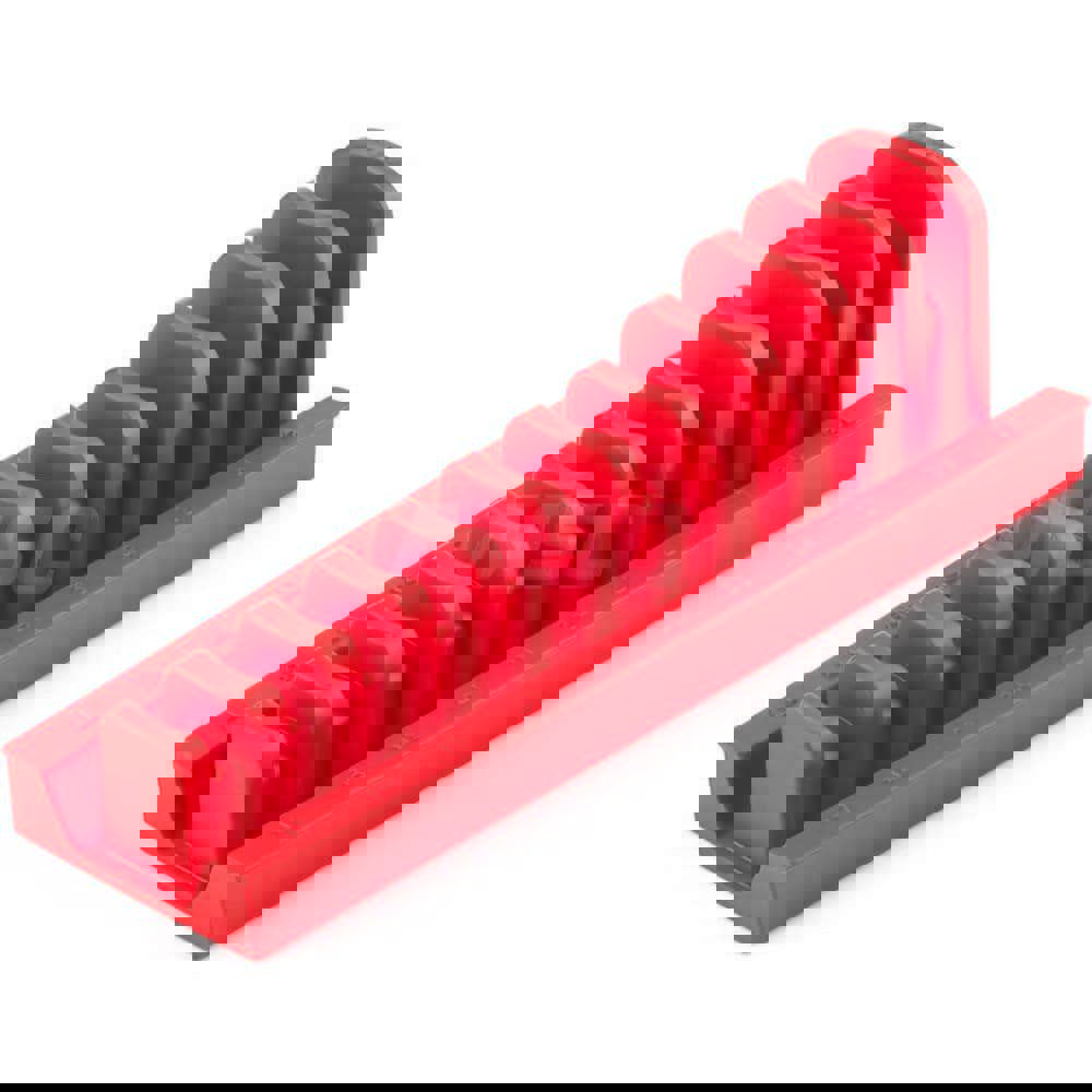 11-Tool 1/2 Inch Drive Crowfoot Wrench Organizer Rack, Black (17-32 mm)