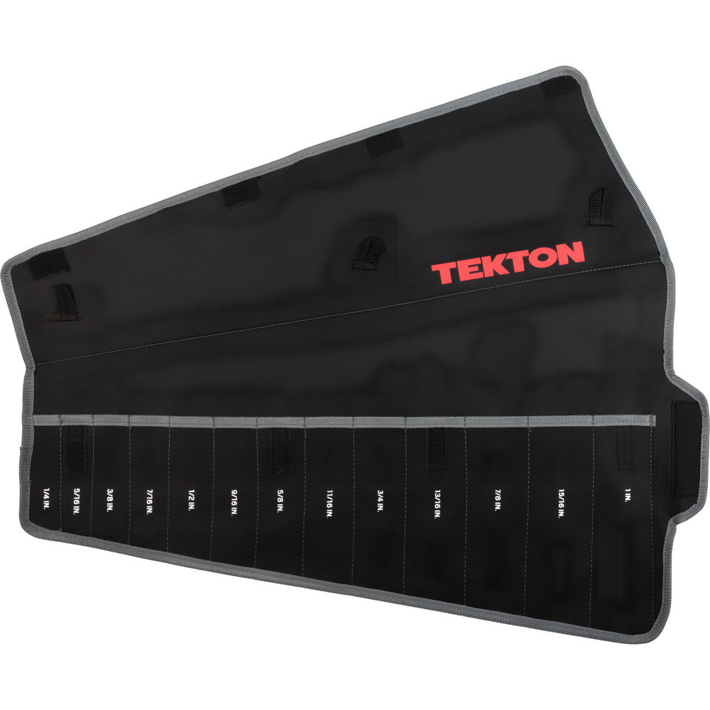 Tool Pouches & Holsters; Holder Type: Rollup Pouch ; Tool Type: Tekton Ratcheting Combination Wrench ; Closure Type: Hook & Loop ; Material: Polyester ; Color: Black ; Hand: Neutral