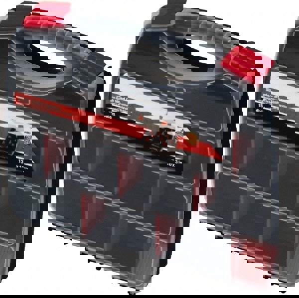 17 Compartment Black Bottom with Clear Top Small Parts Organizer