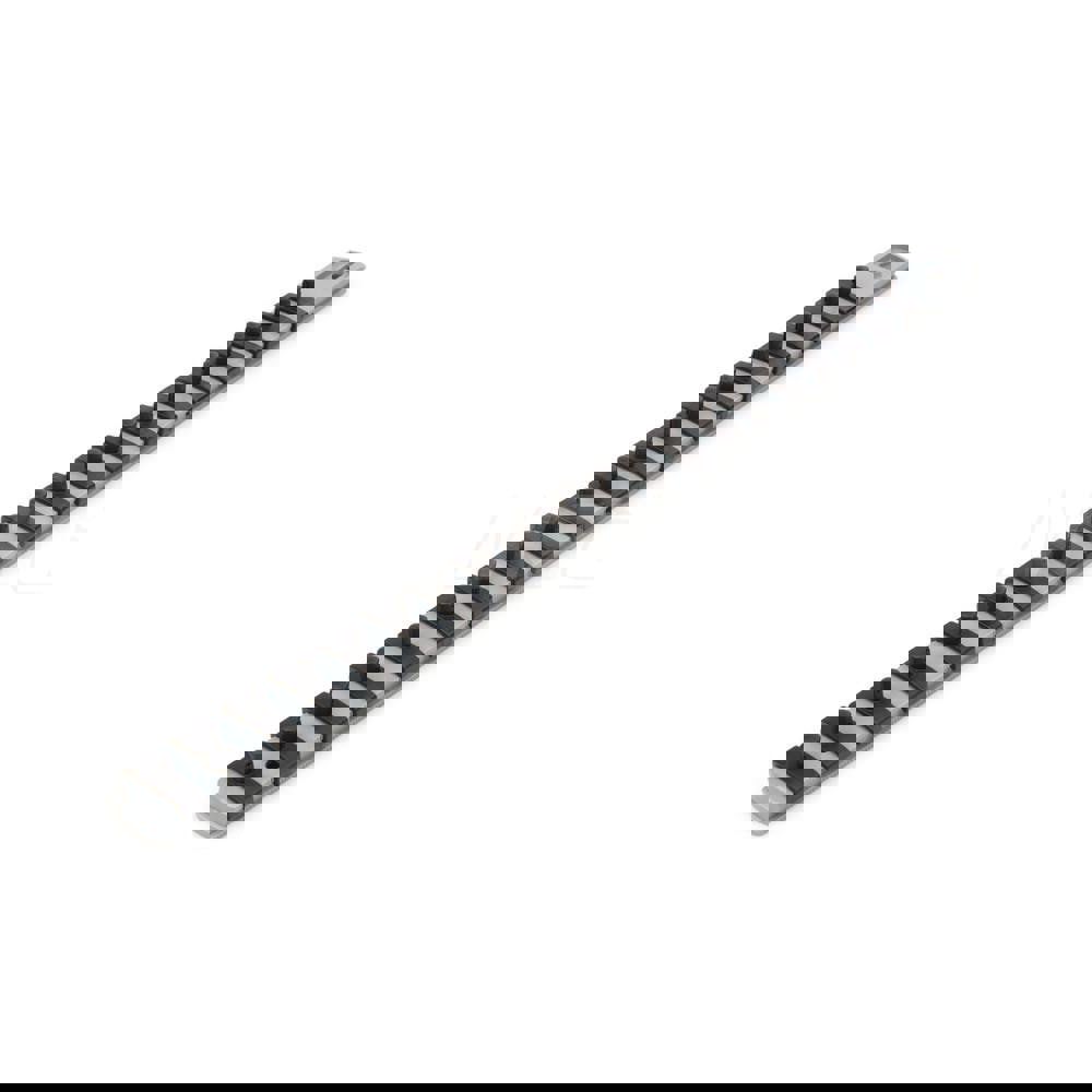 1/4 Inch Drive x 18 Inch Socket Rail, 20 Clips (Gray)