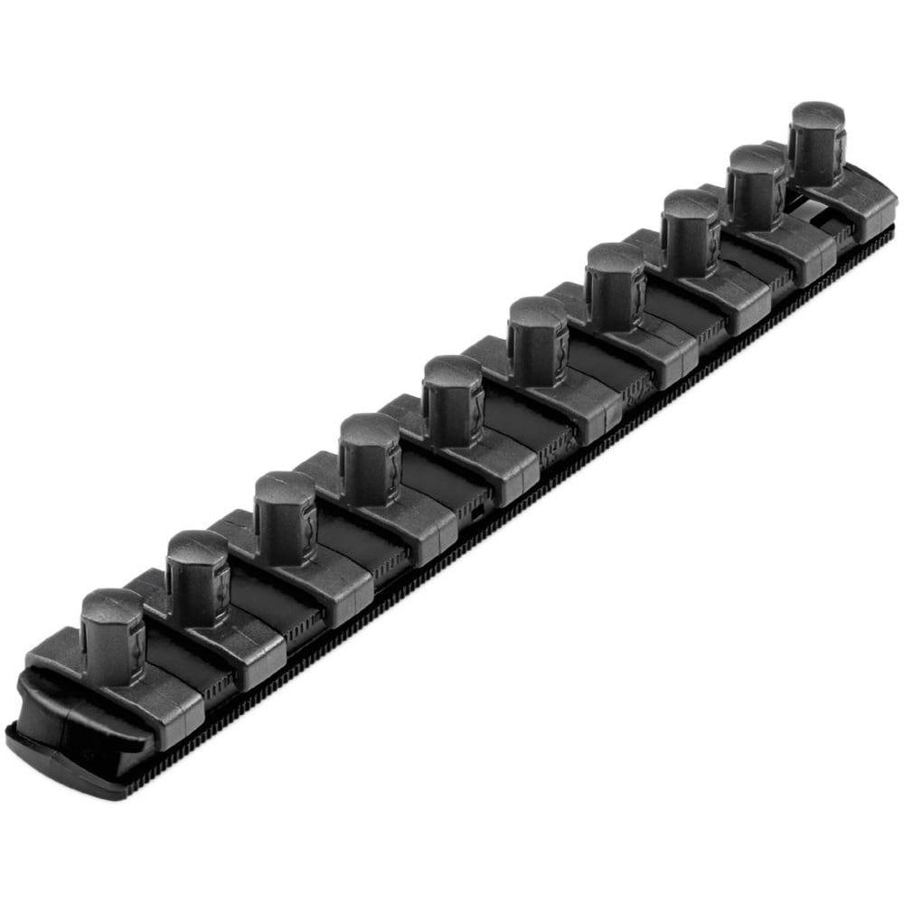 Socket Holders & Trays; Type: Socket Rail ; Drive Size: 3/8 in ; Number Of Sockets Held: 10 ; Material: Plastic ; Overall Length: 8.10 ; Overall Width: 1