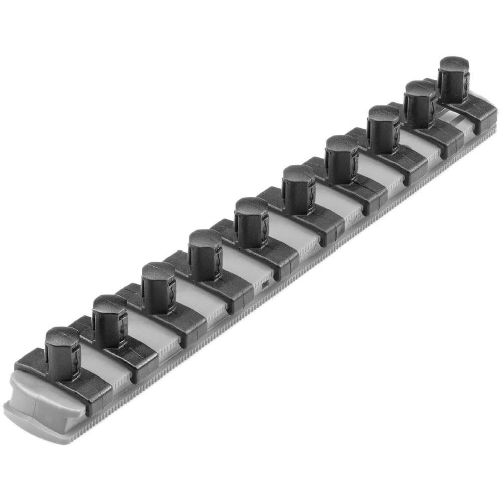 Socket Holders & Trays; Type: Socket Rail ; Drive Size: 3/8 in ; Number Of Sockets Held: 10 ; Material: Plastic ; Overall Length: 8.10 ; Overall Width: 1