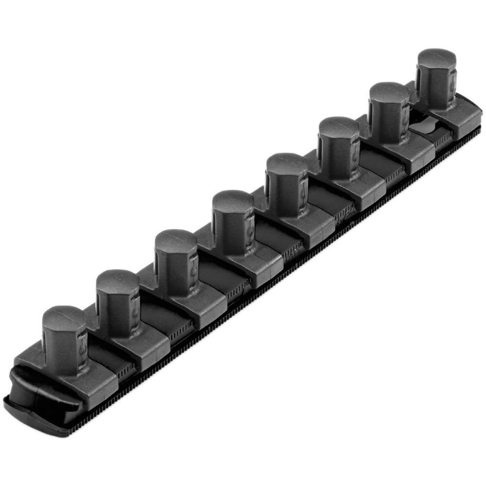Socket Holders & Trays; Type: Socket Rail ; Drive Size: 1/2 in ; Number Of Sockets Held: 8 ; Material: Plastic ; Overall Length: 8.10 ; Overall Width: 1