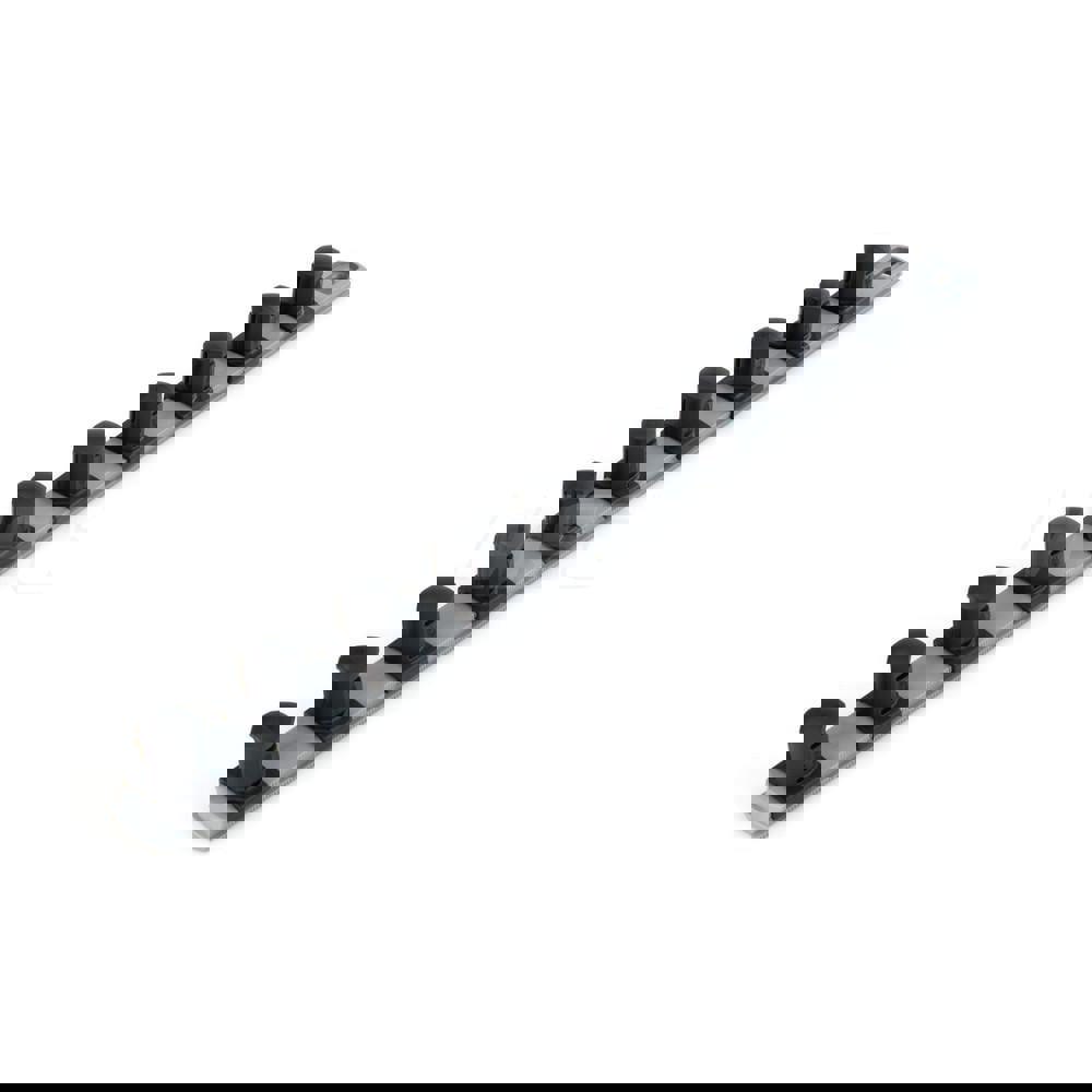 3/4 Inch Drive x 18 Inch Socket Rail, 10 Clips (Gray)