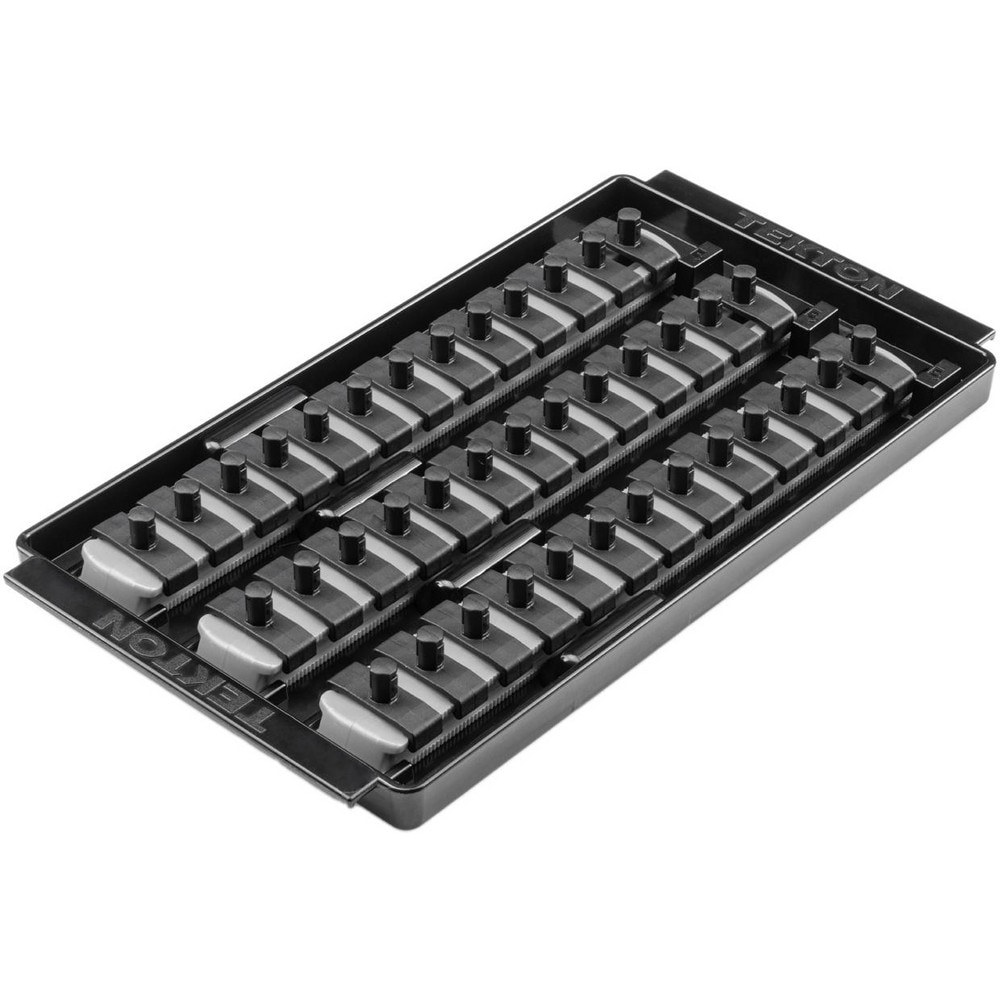 Socket Holders & Trays; Type: Socket Rail ; Drive Size: 1/4 in ; Number Of Sockets Held: 39 ; Material: Plastic ; Overall Length: 9.70 ; Overall Width: 5