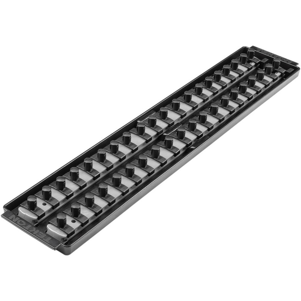 Socket Holders & Trays; Type: Socket Rail ; Drive Size: 3/8 in ; Number Of Sockets Held: 40 ; Material: Plastic ; Overall Length: 19.70 ; Overall Width: 4