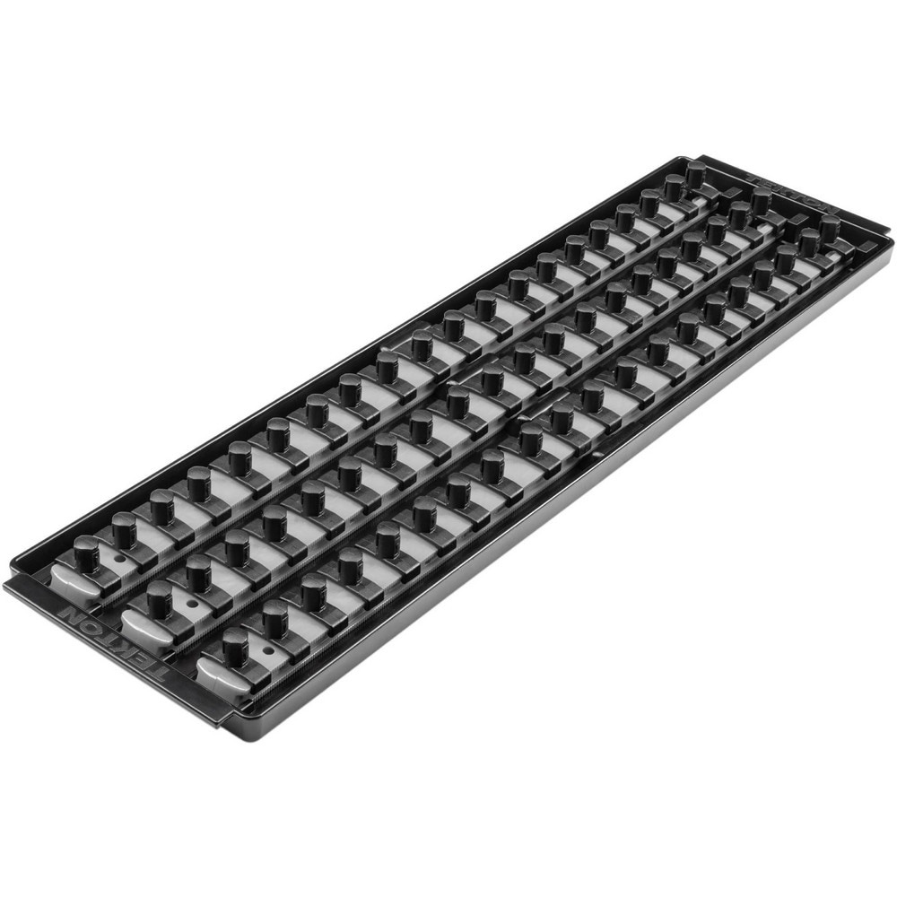 Socket Holders & Trays; Type: Socket Rail ; Drive Size: 3/8 in ; Number Of Sockets Held: 60 ; Material: Plastic ; Overall Length: 19.70 ; Overall Width: 5