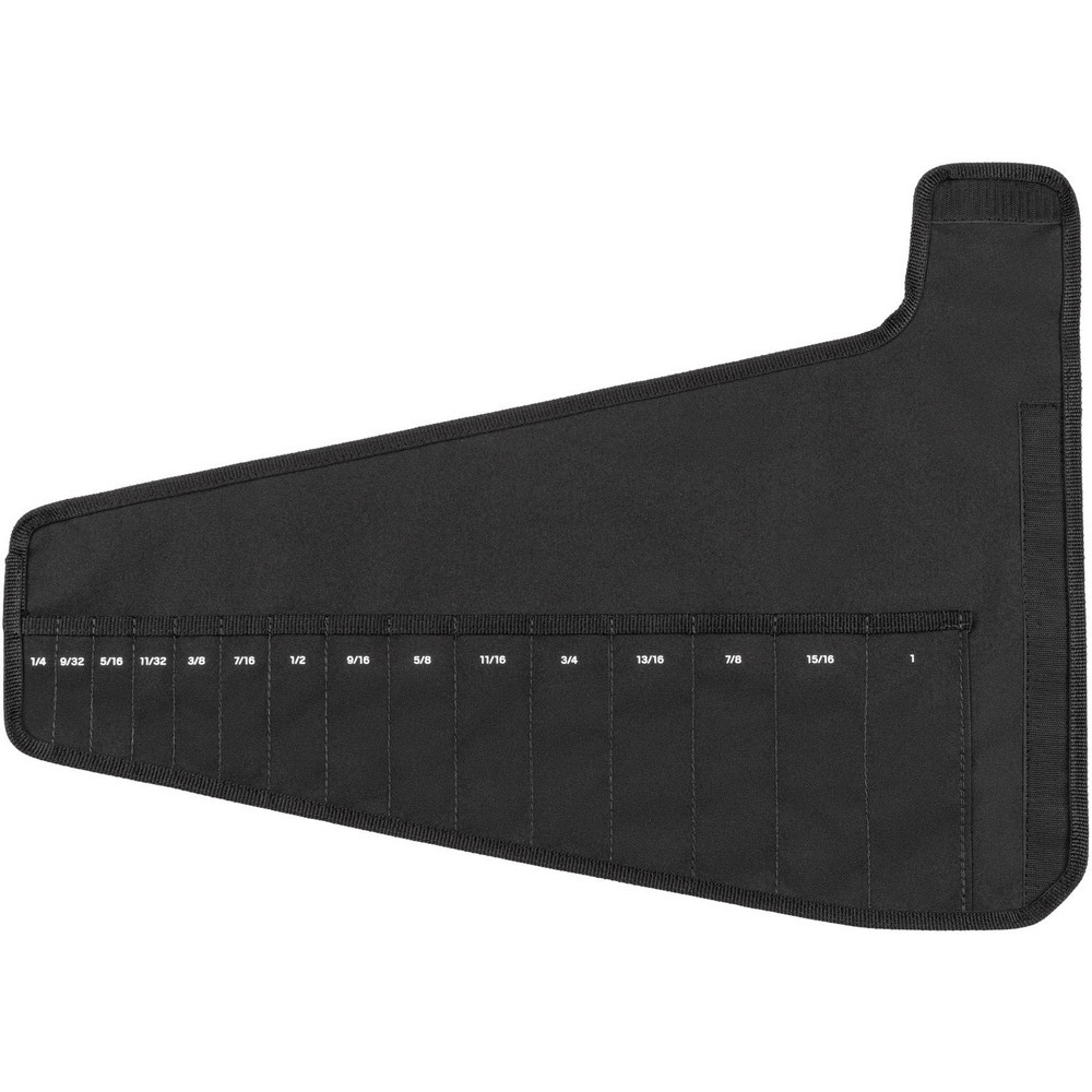 Tool Pouches & Holsters; Holder Type: Rollup Pouch ; Tool Type: Combination Wrench ; Closure Type: Hook & Loop ; Material: Polyester ; Color: Black ; Belt Included: No