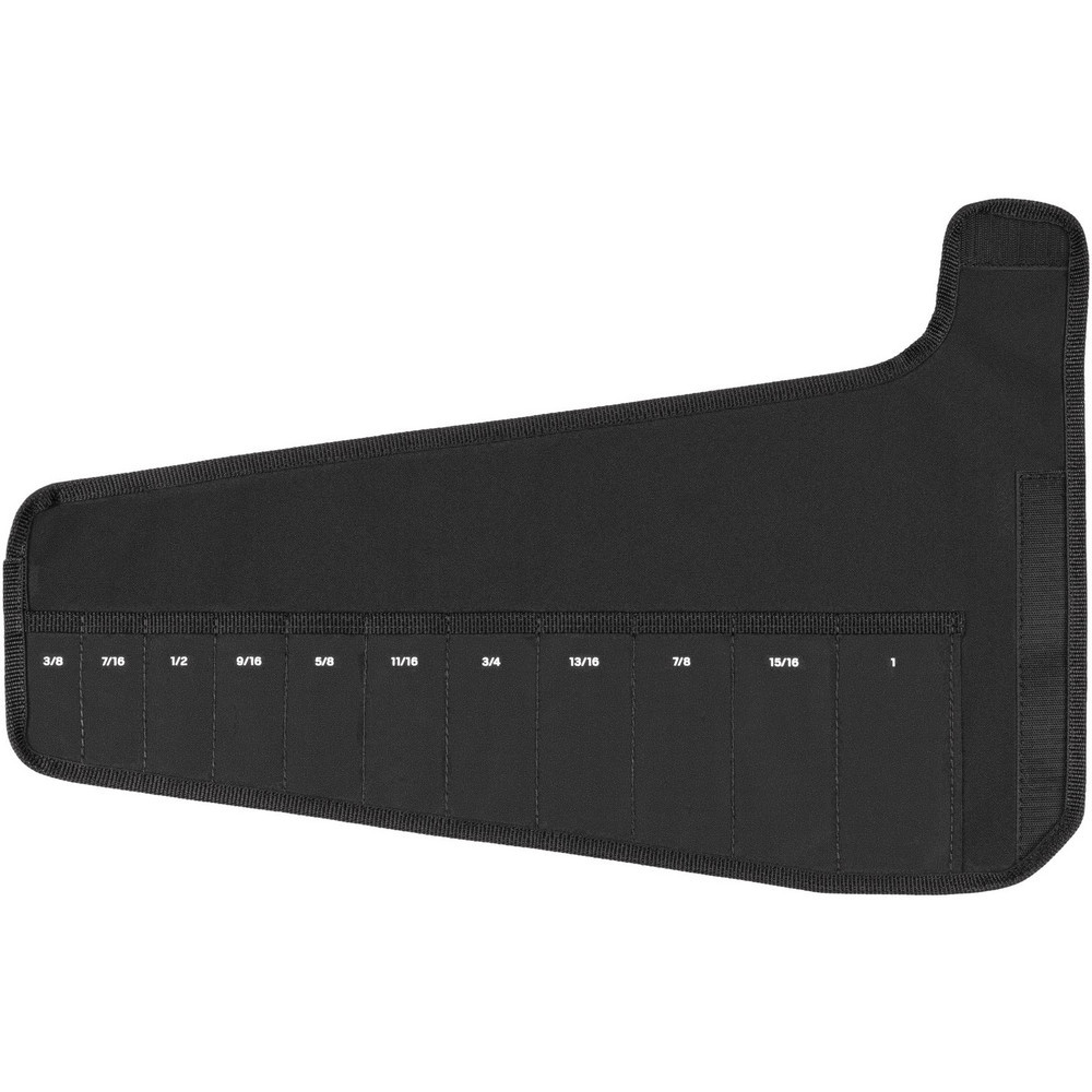 Tool Pouches & Holsters; Holder Type: Rollup Pouch ; Tool Type: Angle Head Wrench ; Closure Type: Hook & Loop ; Material: Polyester ; Color: Black ; Belt Included: No