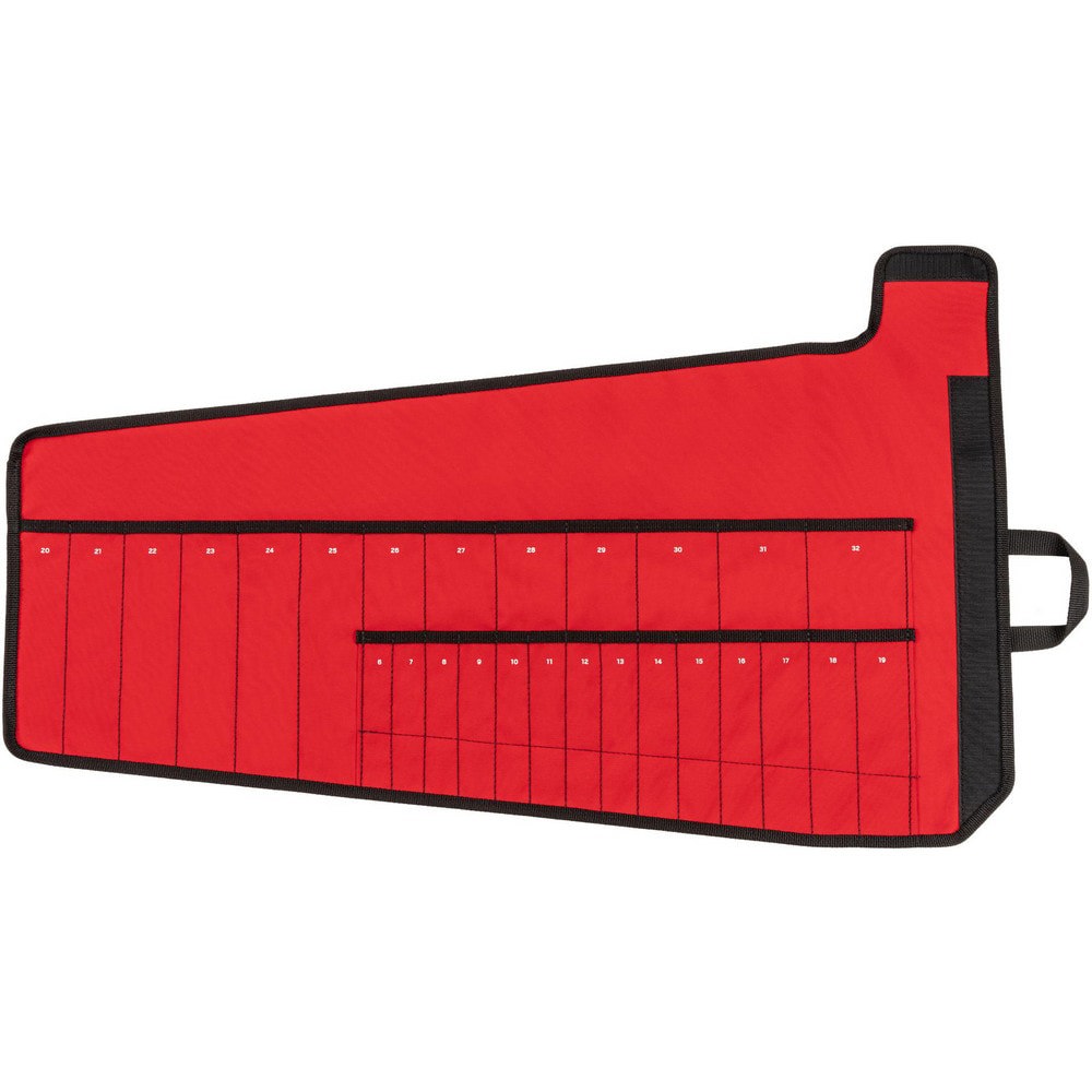 Tool Pouches & Holsters; Holder Type: Rollup Pouch ; Tool Type: Combination Wrench ; Closure Type: Hook & Loop ; Material: Polyester ; Color: Red ; Belt Included: No