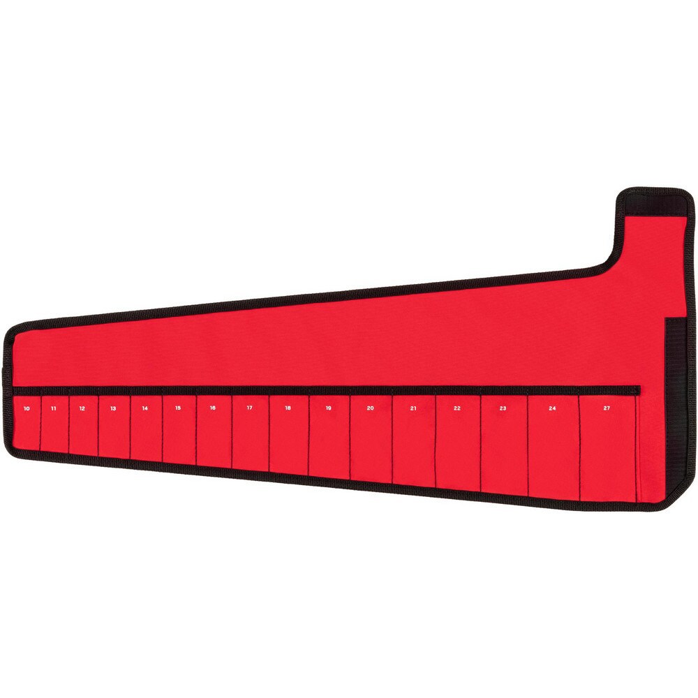 Tool Pouches & Holsters; Holder Type: Rollup Pouch ; Tool Type: Angle Head Wrench ; Closure Type: Hook & Loop ; Material: Polyester ; Color: Red ; Belt Included: No