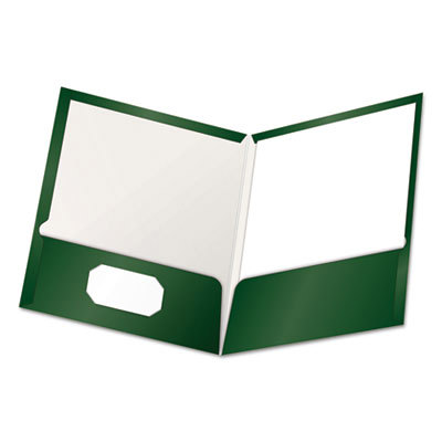Pocket Folder: Letter, Green, 25/Pack