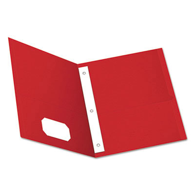 Pocket Folder: Letter, Red, 25/Pack