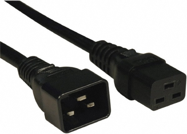 6', 12/3 Gauge/Conductors, Black Indoor Replacement Cord